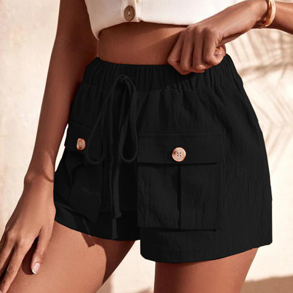 BellaAnne Tie Waist Cargo Shorts