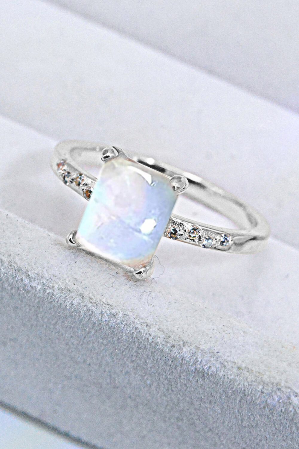 Square Moonstone Ring