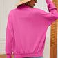 Half Zip Dropped Shoulder Sweatshirt