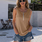 Half-Zip Round Neck Tank