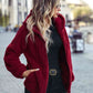 FashionToFigureTrends Wine Zip-Up Hooded Jacket with Pockets