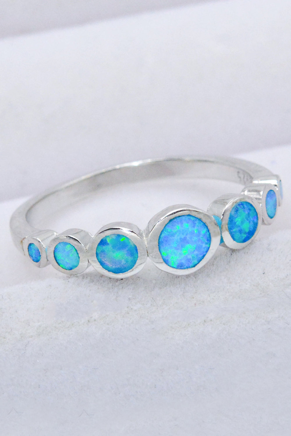 Sky Blue 925 Sterling Silver Multi-Opal Ring