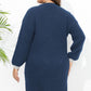 Plus Size Long Sleeve Sweater Dress