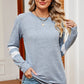 Striped Heathered Round Neck T-Shirt