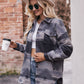 Full Size Geometric Dropped Shoulder Jacket with Pockets
