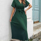 Flutter Sleeve Belted Surplice Midi Dress