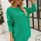 Beauteous Boat Neck Dropped Shoulder Knit Top