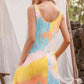 Tie-Dye Sleeveless Dress with Pockets