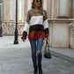 Color Block Round Neck Sweater