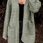 FULL SIZE Open Front Dropped Shoulder Cardigan with Pockets