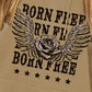 Simply Love Full Size BORN FREE Graphic Hoodie