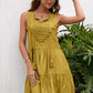 Women's Tassel Tie Lace Trim Sleeveless Dress