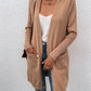 Fashion Mood Open Front Long Sleeve Cardigan with Pockets
