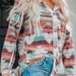 Printed Button Up Long Sleeve Shirt