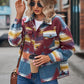 Printed Collared Neck Jacket