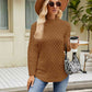 KnittedEmporium Mock Neck Slit Sweater