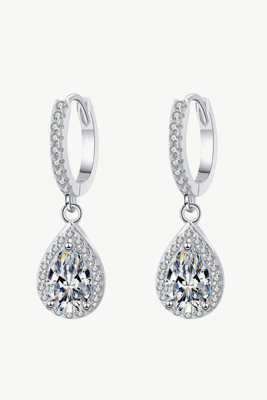 Women's Moissanite Teardrop Earrings