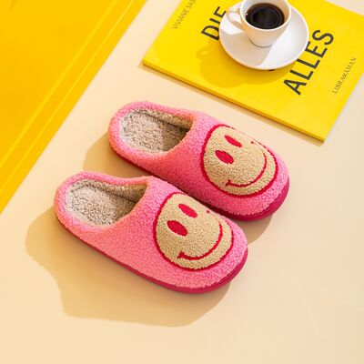 Melody Smiley Face Fushia Yellow Slippers