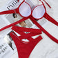 Crisscross Halter Neck Bikini Set
