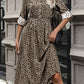 Polka Dot Tied Button Up Dress