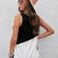 Contrast Round Neck Tank Top 🦋