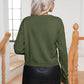 Cable-Knit Round Neck Long Sleeve Sweater