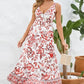 Printed V-Neck Wide Strap Dress