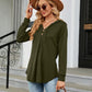 Full Size Long Sleeve Hooded Blouse