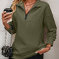 Malibu Dreams Zip-Up Dropped Shoulder Sweatshirt