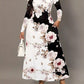 Pocketed Printed Long Sleeve Dress