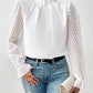 Full Size Mock Neck Flounce Sleeve Blouse