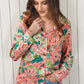 Floral Long Sleeve Collared Shirt