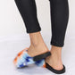 Forever Link Blue Multi Plush Open-Toe Sandals
