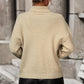 Turtle Neck Tassel Front Long Sleeve Pullover Sweater