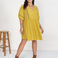 Plus Size Eyelet Swiss Dot Half Sleeve Mini Dress