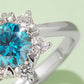 1 Carat Moissanite 925 Sterling Silver Cluster Ring 💜