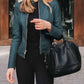 Mock Neck Zip Up Jacket