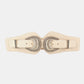 Shell Double Buckle Elastic Wide Belt