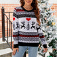 Full Size Christmas Round Neck Sweater