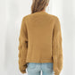 Open Front Ribbed Trim Cardigan