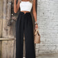 INSPRIRE ME Ruched High Waist Straight Leg Pants