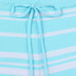 Women's SoBeautiful Striped Lantern Sleeve Knit Top and Drawstring Shorts Set