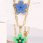 Flower Pendant Stainless Steel Necklace
