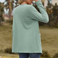 Cable-Knit Long Sleeve Cardigan with Pocket