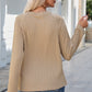 Adelisa & Yehn Round Neck Raglan Sleeve Ribbed Blouse