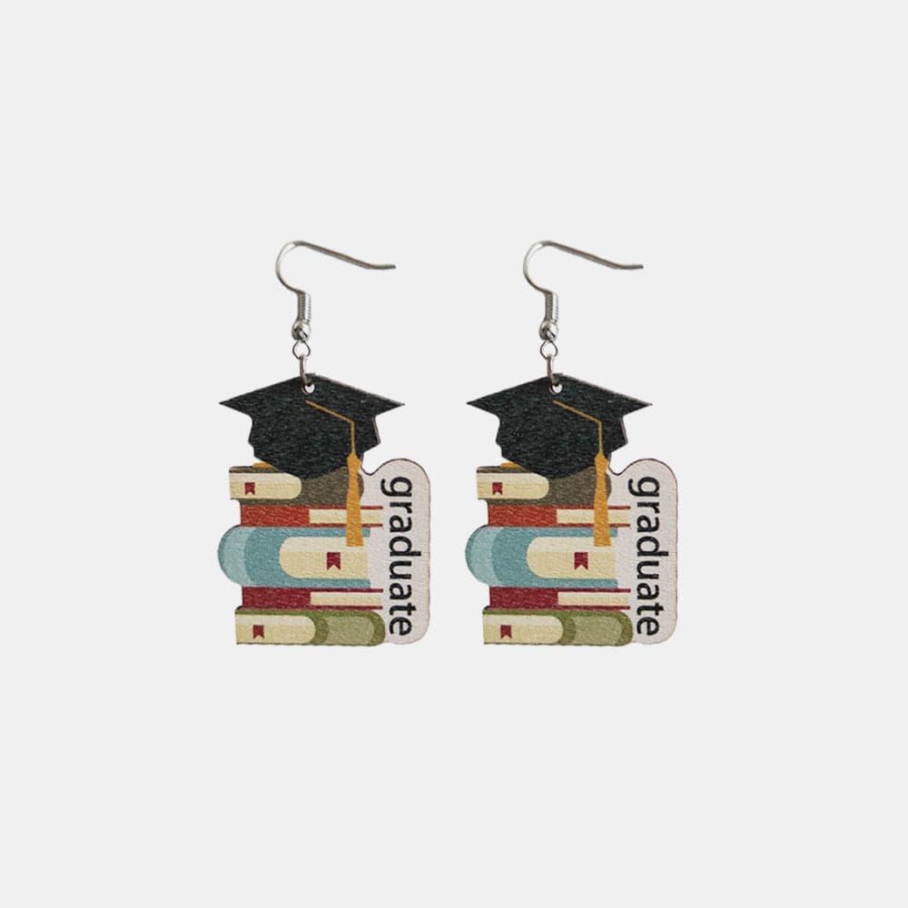 LITTLE GIRLS & TEEN School Theme Wooden Dangle Earrings