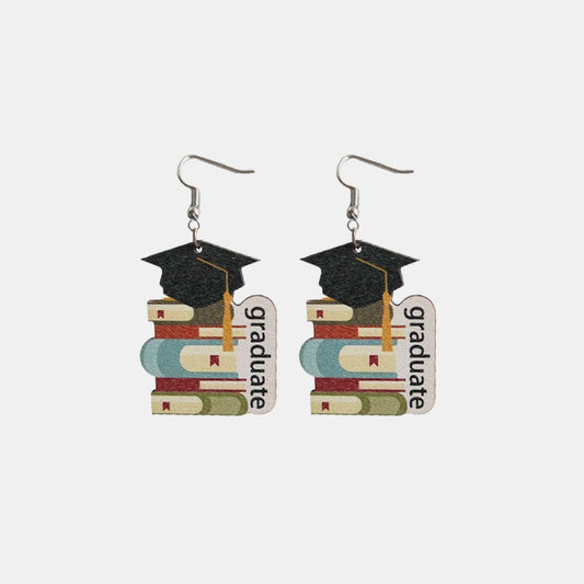 LITTLE GIRLS & TEEN School Theme Wooden Dangle Earrings