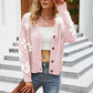 Flower Pattern Button Front Cardigan