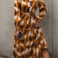 Printed Tied Pocketed Lantern Sleeve Dress