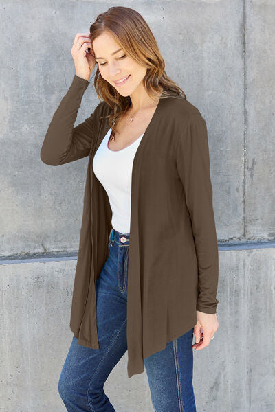 Basic Bae Full Size Open Front Long Sleeve Cover Up Cardigan